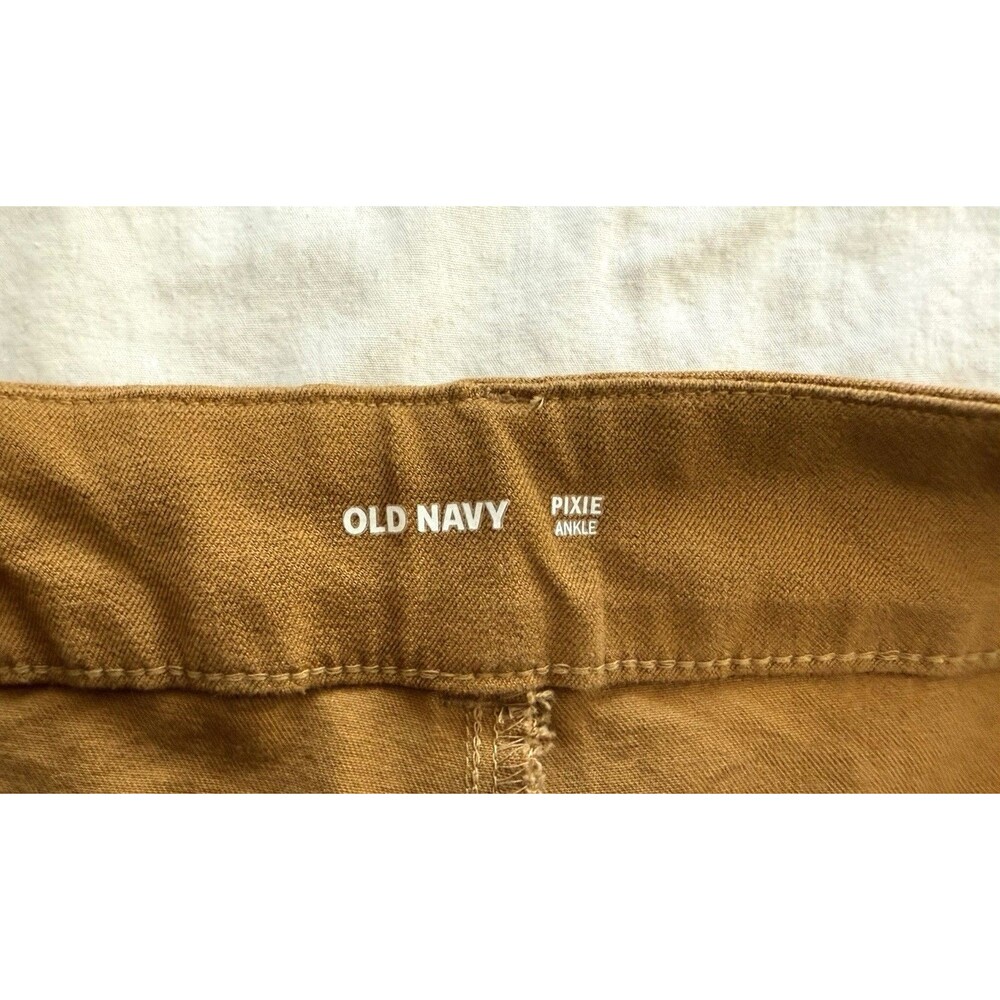 Old Navy Womens Size 10 Pixie Ankle Mid-Rise Stretch Pants Brown - Picture 5 of 9